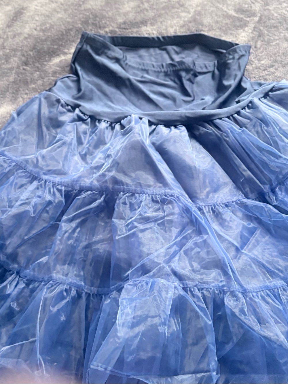 Grace Karin Blue Tiered Skirt with Flowy Tulle Layers